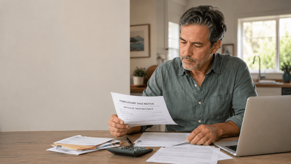 A man exploring Emergency Chapter 13 Filing to Stop a Foreclosure Sale in California
